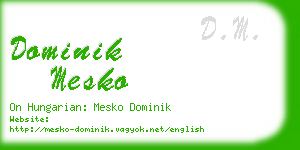 dominik mesko business card